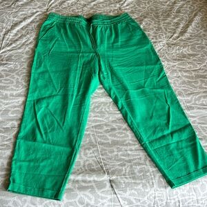 EUC Green J Crew Cropped pants size 16